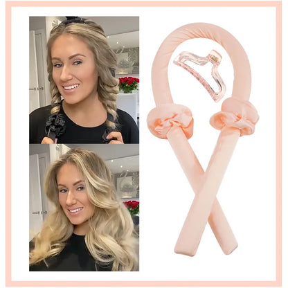 Heatless Curling Rod Headband for Soft, Shiny Curls Hairdressing Tool for Women