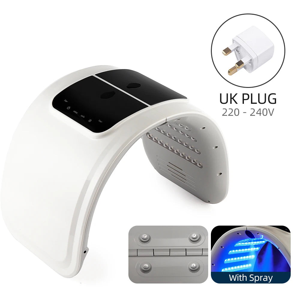 foreverlily LED Face Mask PDT Machine - 7-Color Photon Skin Rejuvenation & Nano Spray for Face & Body