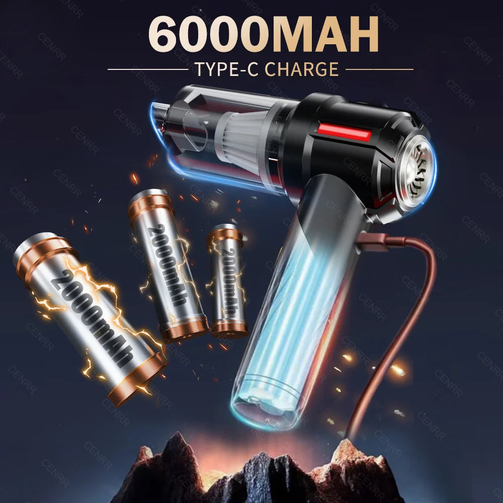 CENRR 998000PA Car Vacuum Cleaner, Powerful Handheld Wireless Blower for Home & Car