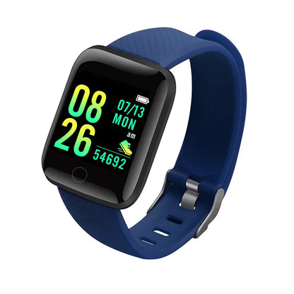 Smartwatch for Men & Women, Fitness Tracker, Message Notifications, Wristwatch with Heart Rate Monitor, Birthday Gift for Android/iOS