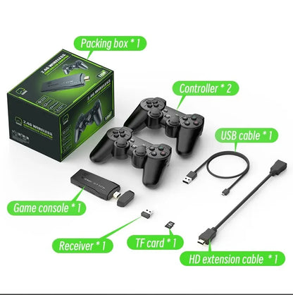 Retro Handheld Video Game Console - 64GB with 20,000 Built-in Games, Wireless Controller, Perfect for Kids' Christmas Gifts
