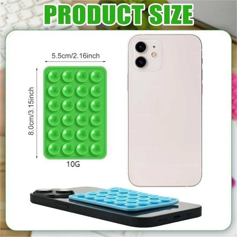 Strong Grip Phone Holder - Adhesive Silicone Suction Mount with Anti-Slip Hands-Free Stand for Cell Phones