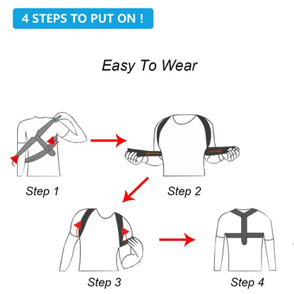 Back Posture Correction Belt - Hunchback & Shoulder Straightener for Men and Women