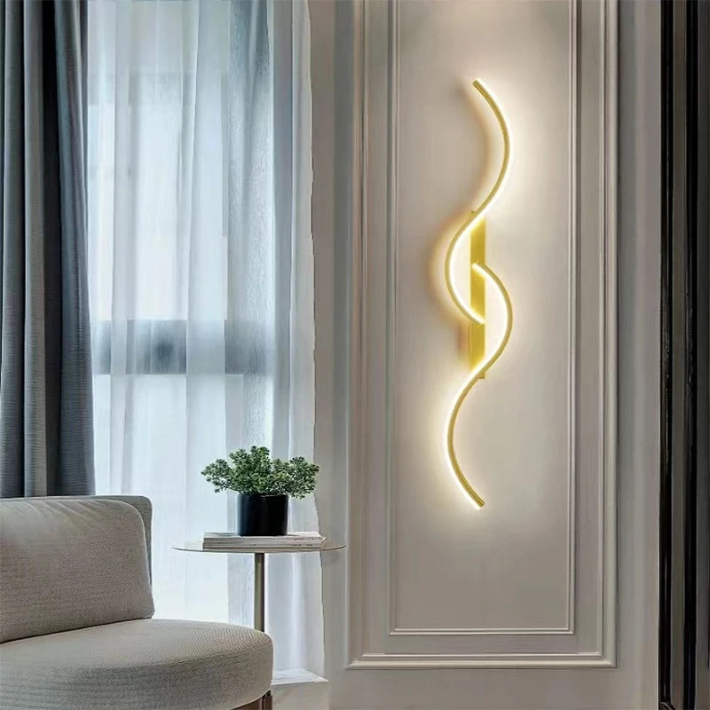 Modern LED Wall Lamp - Minimalist Bedside & Living Room Strip Sconce Indoor Lighting Fixture