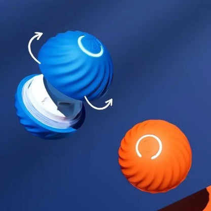 Automatic Moving Dog Toy Ball USB Rechargeable Jumping & Rotating Interactive Chew Toy for Puppies