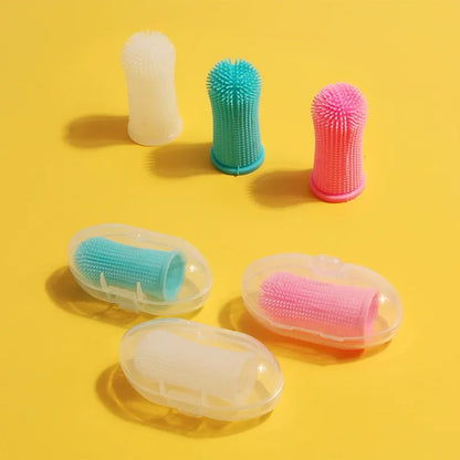 Super Soft Dog Finger Toothbrush Nontoxic Silicone Teeth Cleaning & Breath Care for Cats & Dogs