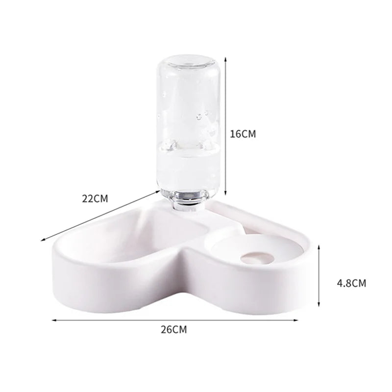 Automatic Dual-Use Pet Bowl for Drinking & Feeding Moisture-Proof Multi-Functional for Cats & Dogs