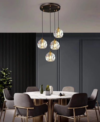 Modern Glass Pendant Lights, LED Ceiling Lamp & Hanging Chandelier for Dining Room