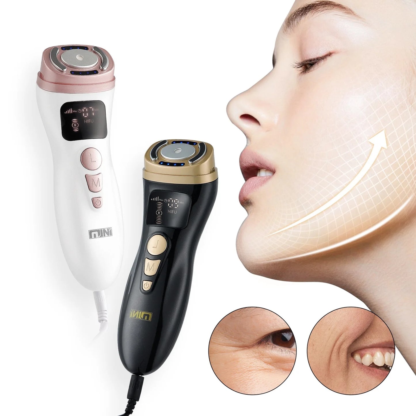 Mini HIFU Machine Ultrasonic RF EMS Facial Lifting & Skin Tightening Device
