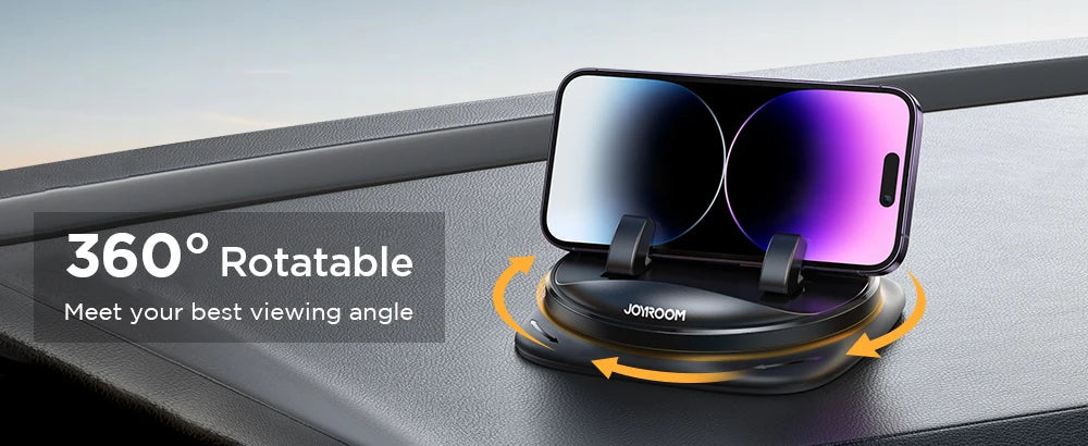 Joyroom Universal Dashboard Car Phone Holder - Upgraded Reusable Silicone Anti-Slip Mount for Car Dash