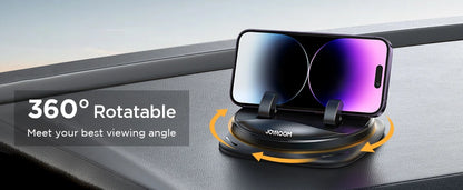 Joyroom Universal Dashboard Car Phone Holder - Upgraded Reusable Silicone Anti-Slip Mount for Car Dash