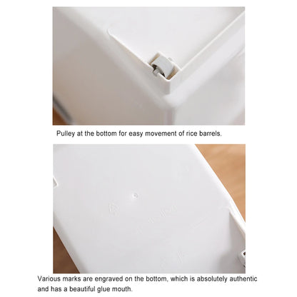 Dog Food Storage Container with Roller Base & Measuring Cup – Leakproof & Mothproof
