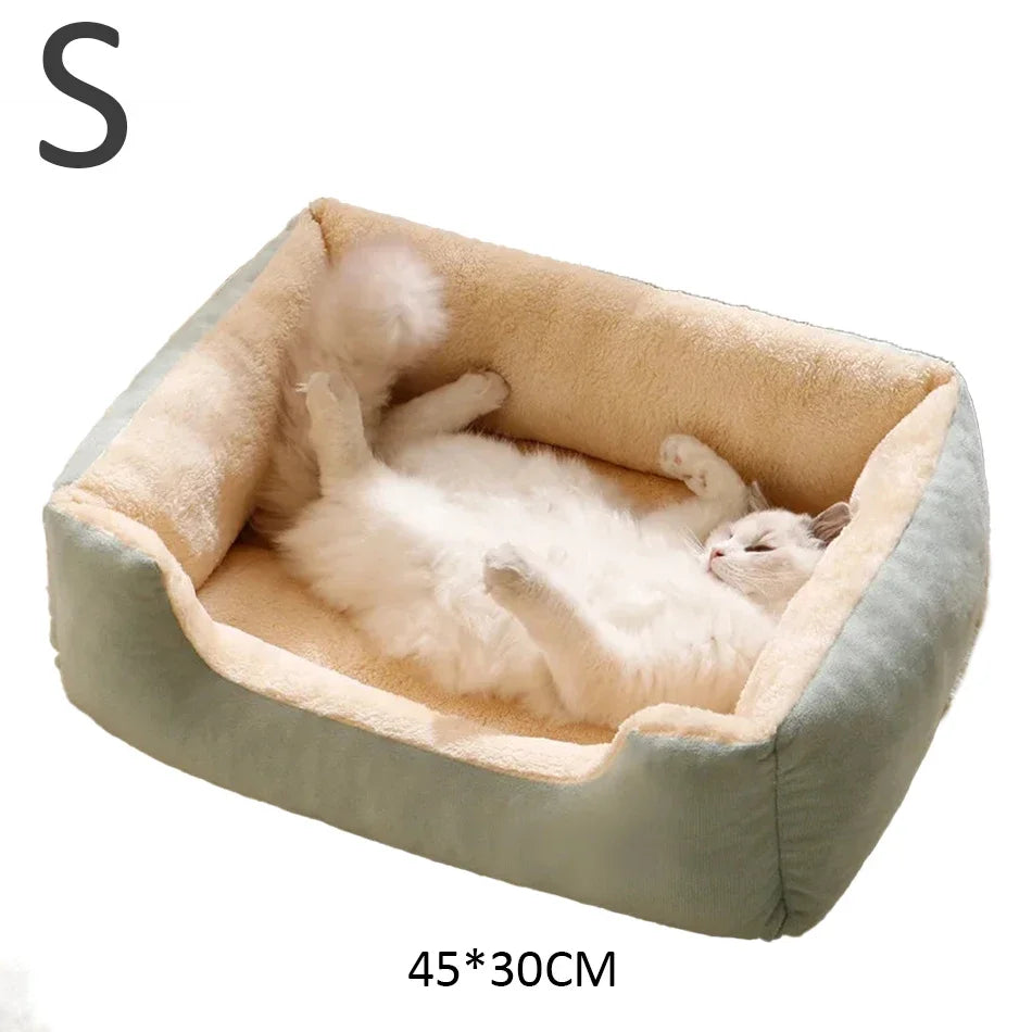Cat Bed Cushion for Pets Kitten & Dog House Supplies Basket Habitat Accessories