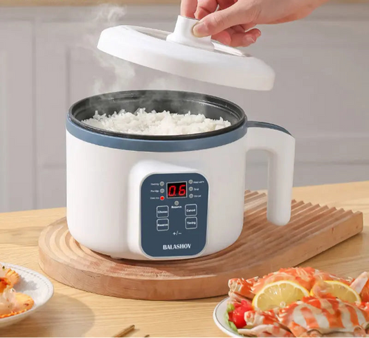 Mini Electric Rice Cooker & Multicooker for 1-2 People - Hotpot, Soup & More