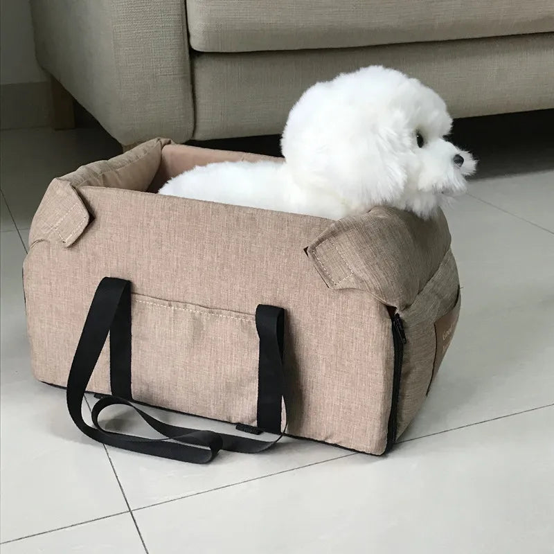 Portable Dog Car Seat Bed – Safety Travel Carrier for Small Dogs & Cats