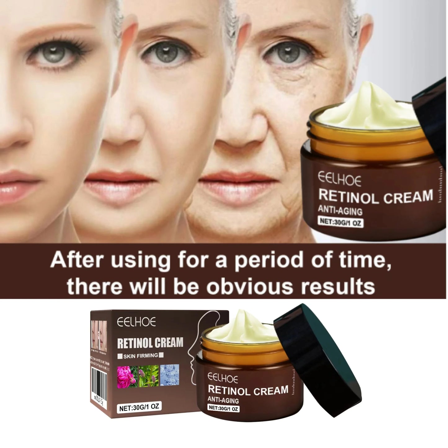 Retinol Wrinkle Remover Face Cream - Firming, Anti-Aging & Moisturizing Skin Care