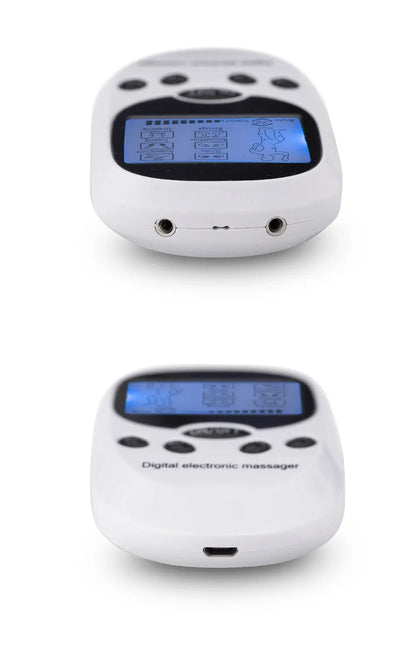 Digital TENS Machine EMS Massager - Electric Pulse Muscle Stimulator for Back & Neck with Electrode Pads