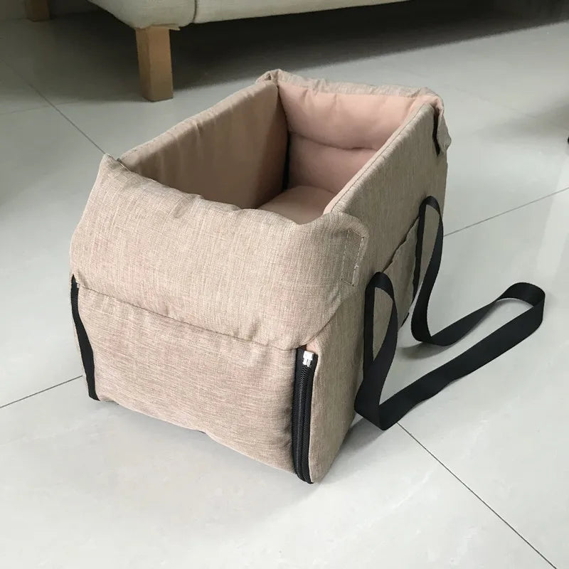 Portable Dog Car Seat Bed – Safety Travel Carrier for Small Dogs & Cats