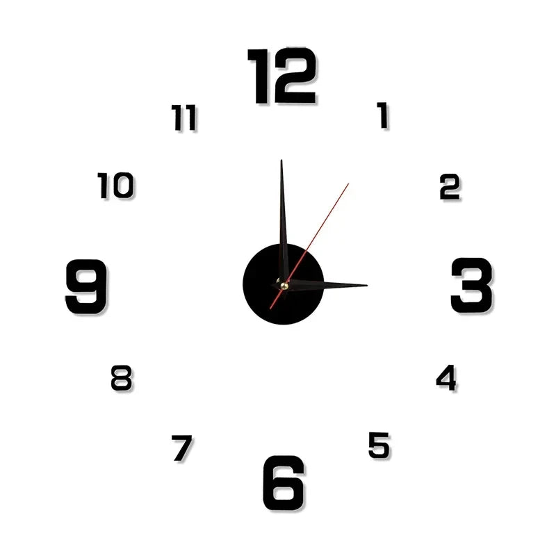 Luminous DIY Stereoscopic Digital Wall Clock, Silent Home Decoration for Living Room & Bedroom