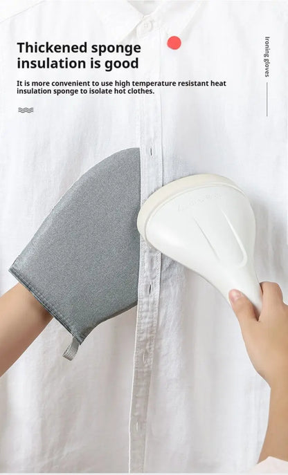 Fabric Handheld Ironing Board & Insulated Ironing Gloves for Home Use