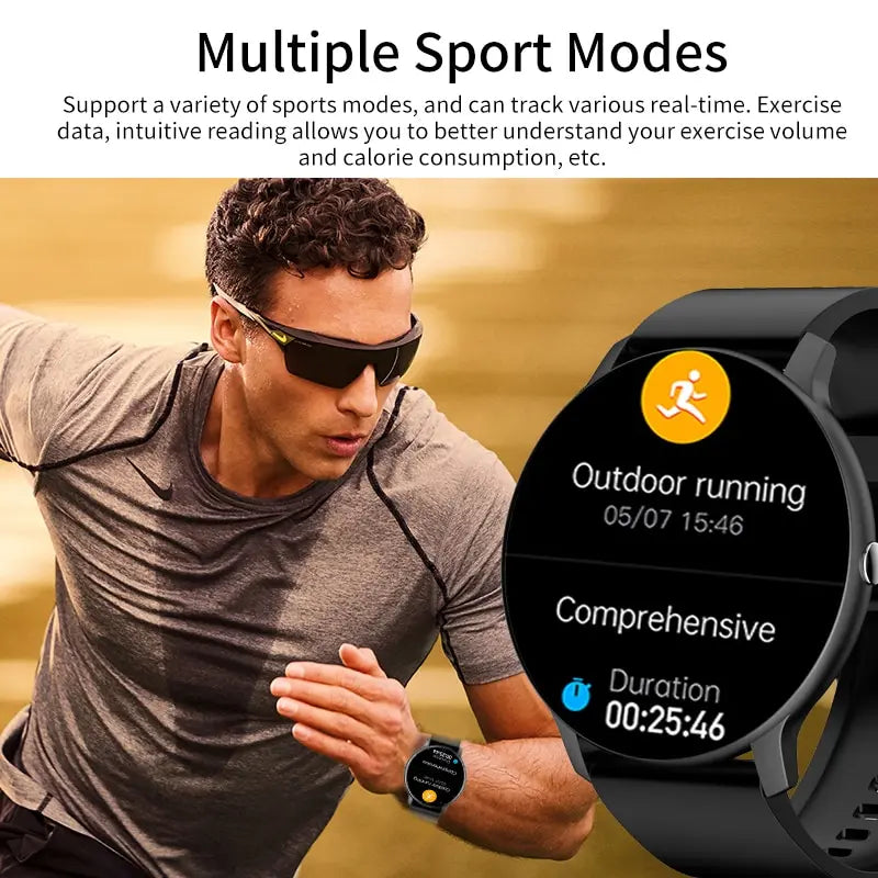 LIGE Smart Watch for Men & Women, Full Touch Screen, Sport Fitness Tracker, IP67 Waterproof, Bluetooth for Android/iOS