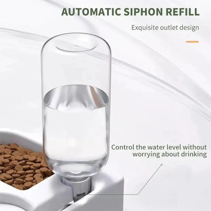 Automatic Dual-Use Pet Bowl Moisture-Proof Drinking & Feeding Basin for Cats and Dogs
