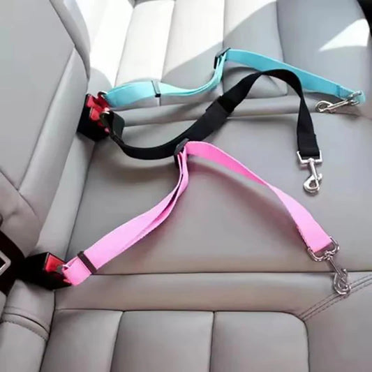 New Dog Car Seat Belt Safety Protector Travel Accessories Leash Collar Breakaway Solid Car Harness