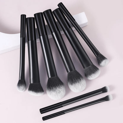 8pcs Portable Makeup Brush Set – Multifunctional Plastic Brushes for Daily Use