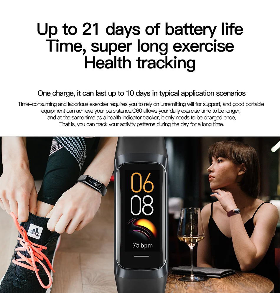 LIGE AMOLED Smart Watch 2023, Men & Women Fitness Tracker, Heart Rate, Blood Oxygen Monitor, Waterproof Smart Bracelet