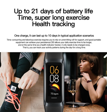 LIGE AMOLED Smart Watch 2023, Men & Women Fitness Tracker, Heart Rate, Blood Oxygen Monitor, Waterproof Smart Bracelet