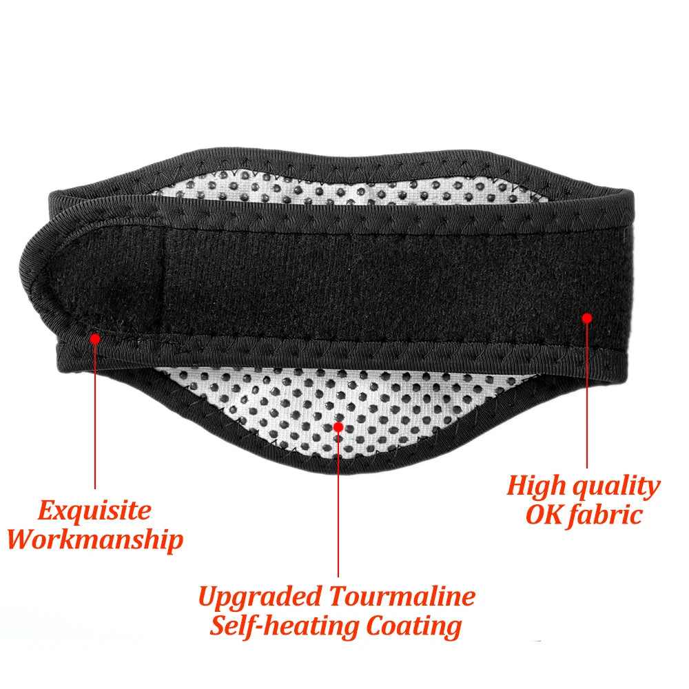 Magnetic Heated Neck Wrap for Cervical Pain Relief & Tourmaline Therapy