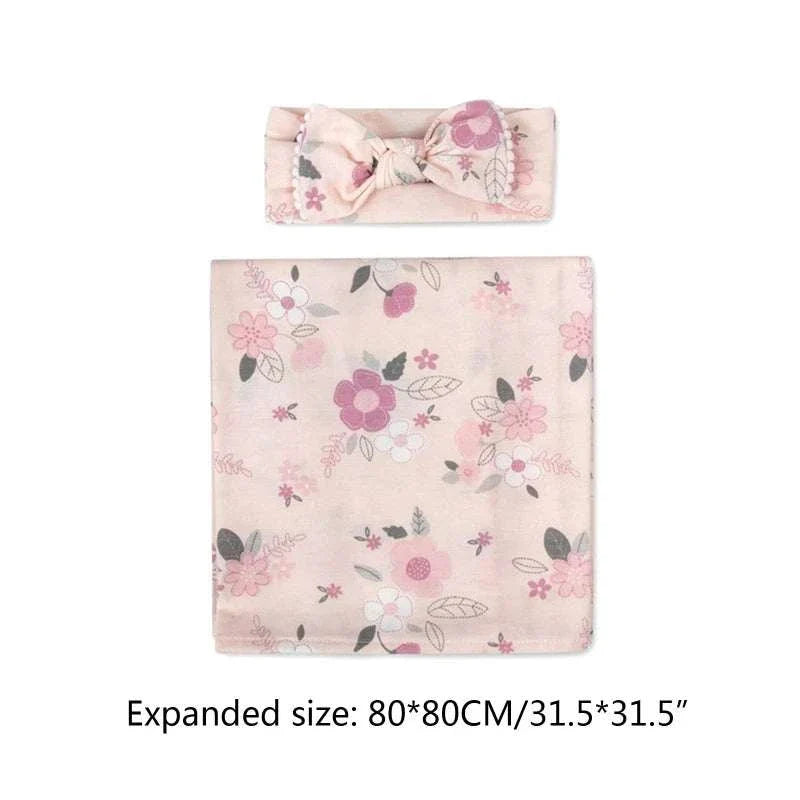 Cotton Floral Receiving Blanket