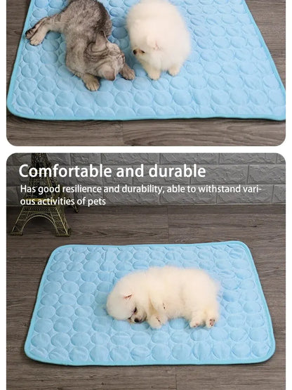 Pet Ice Mat Cooling Pad for Cats & Dogs – Summer Sofa Bed Blanket for Small Pets