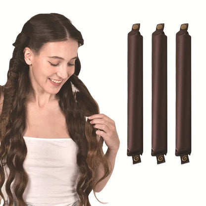 Heatless Satin Curling Rod Headband No-Heat Silk Curls Lazy Hair Rollers Soft Sleep-in Styling Tool