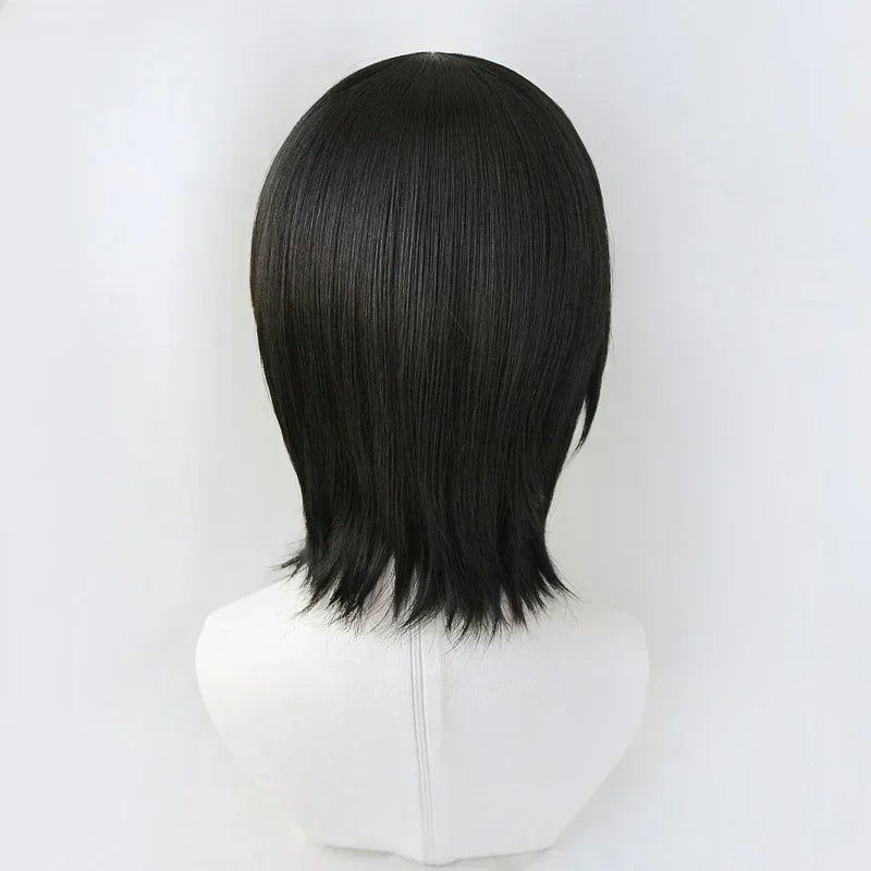 Anime Fyodor Dostoevsky Cosplay Wig - Bungo Stray Dogs Short Black Heat-Resistant Synthetic Hair