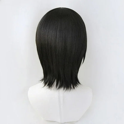 Anime Fyodor Dostoevsky Cosplay Wig - Bungo Stray Dogs Short Black Heat-Resistant Synthetic Hair