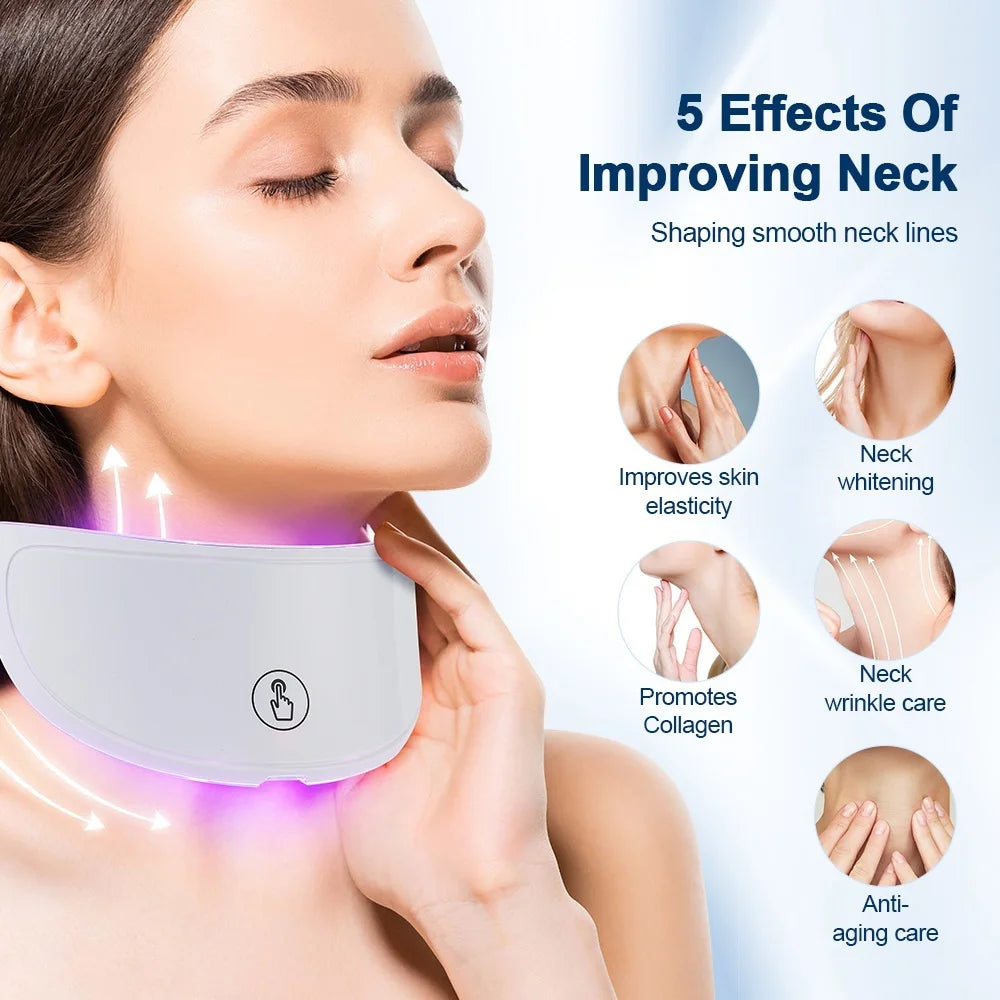 Neck LED Lift Mask - Photon Skin Tightening & Anti-Wrinkle Beauty Device for Neck Rejuvenation
