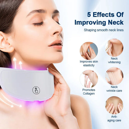 Neck LED Lift Mask - Photon Skin Tightening & Anti-Wrinkle Beauty Device for Neck Rejuvenation