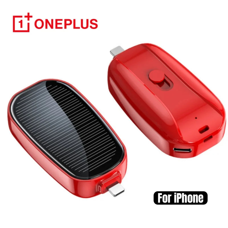 1200mAh Oneplus Solar  Key Ring Mini Power Bank