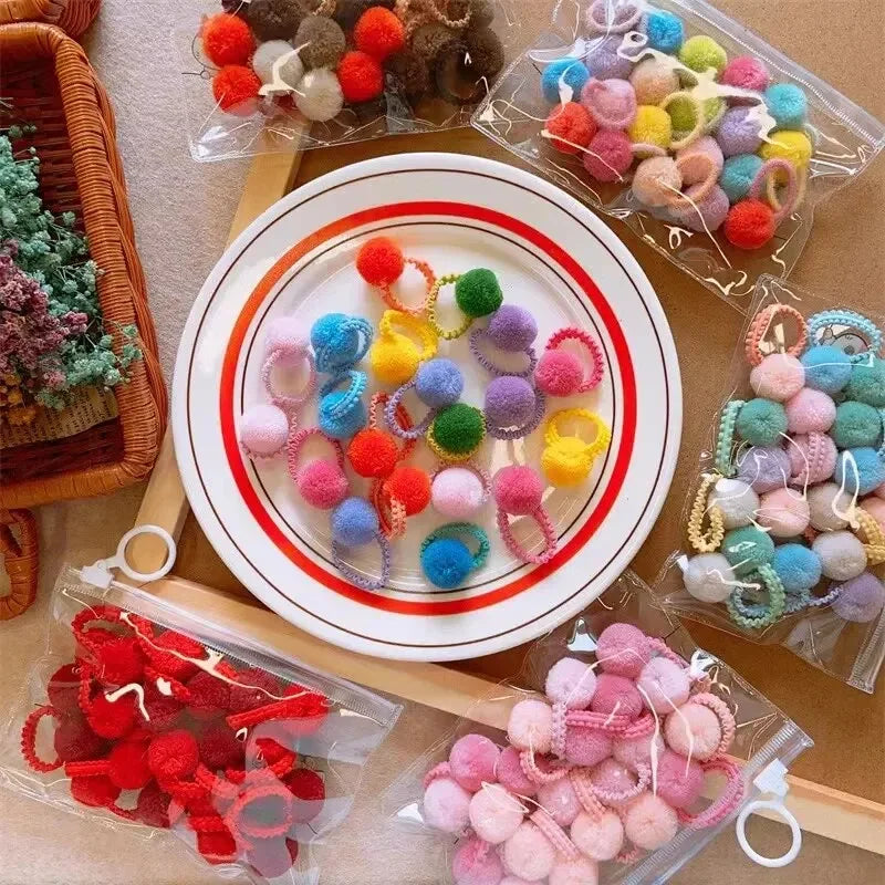 Girls Colorful Plush Ball
