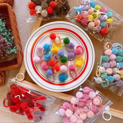Girls Colorful Plush Ball