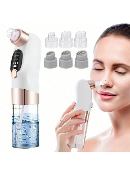 Water Circulation Pore Vacuum Cleaner - Pimple Extractor with 6 Suction Heads & 3 Adjustable Gears