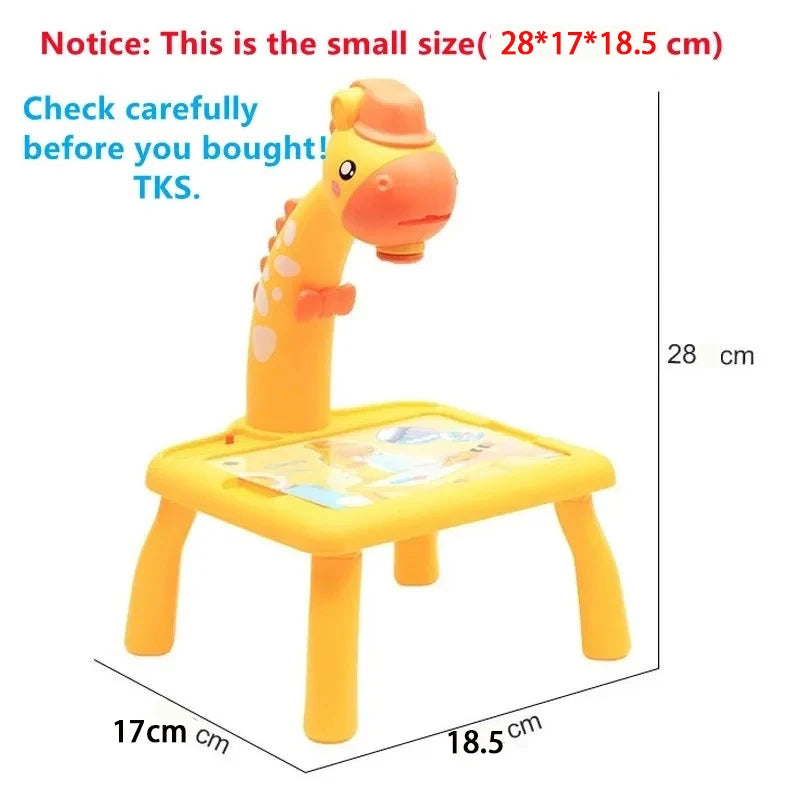 Children's LED Projector Drawing Table Toy, Educational Painting Set & Learning Board