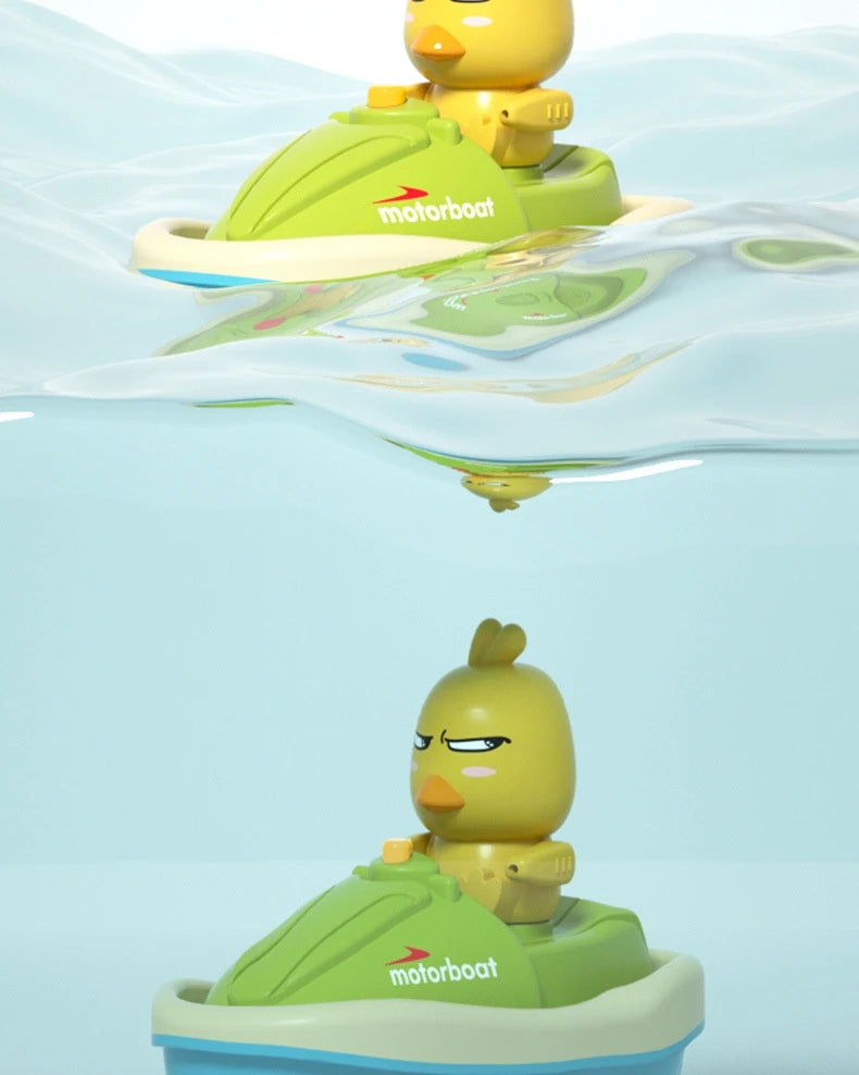 Cute Duck Bathtub Boat Toy – 3 Emotional Ducks with Automatic Water Spray for Toddlers