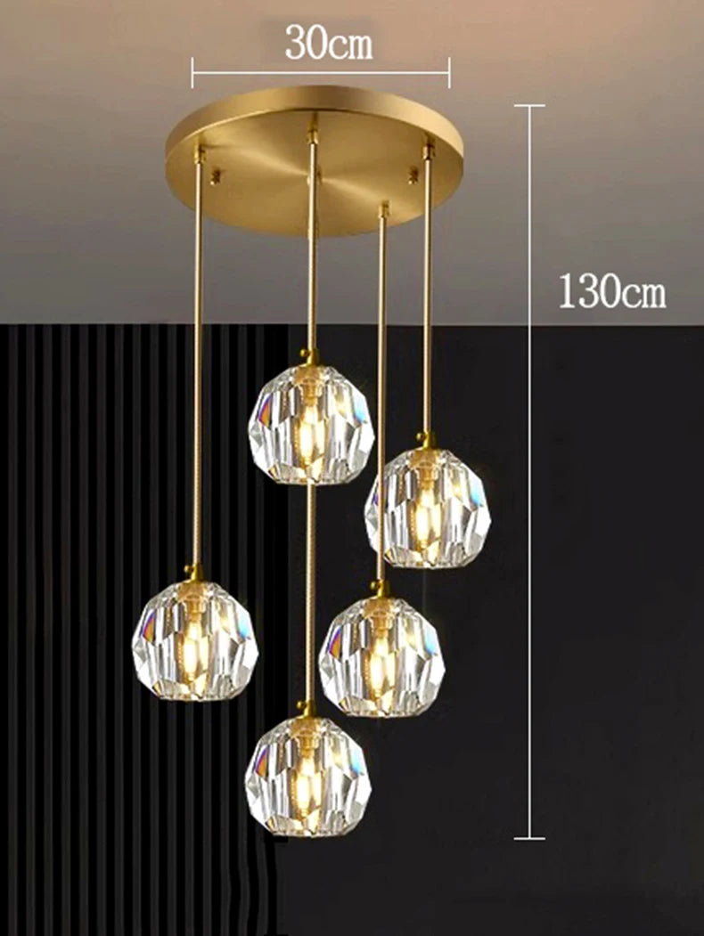 Modern Glass Pendant Lights, LED Ceiling Lamp & Hanging Chandelier for Dining Room