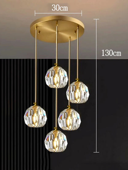 Modern Glass Pendant Lights, LED Ceiling Lamp & Hanging Chandelier for Dining Room