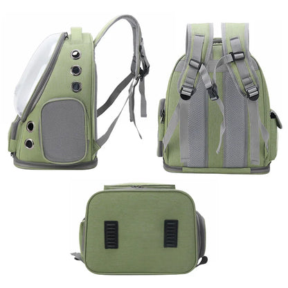 Transparent Pet Cat Carrier Backpack – Breathable Travel Bag for Cats & Small Dogs