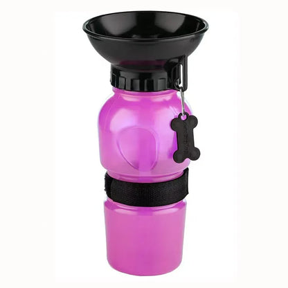 500ml Outdoor Portable Pet Water Bottle – Travel Feeder Cup for Dogs & Cats