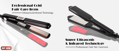 Steam Hair Straightener Professional Ceramic Vapor Flat Iron 450℉ with Argan Oil Treatment Hair Care Tool