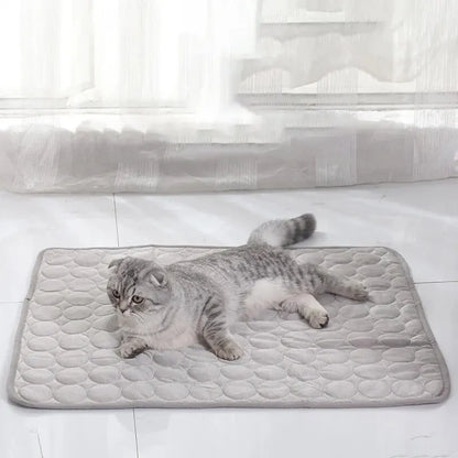 Pet Ice Mat Cooling Pad for Cats & Dogs – Summer Sofa Bed Blanket for Small Pets